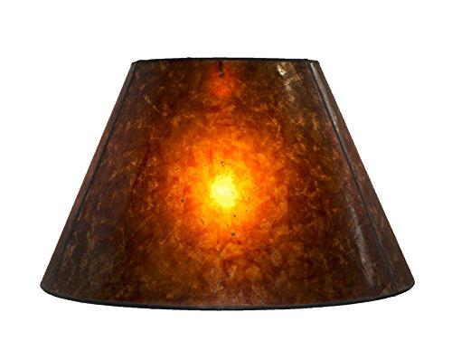 Urbanest Urbanest Amber Mica Lampshade, 12-inch Bottom Diameter, 7.5-inch Height, Spider Fitter