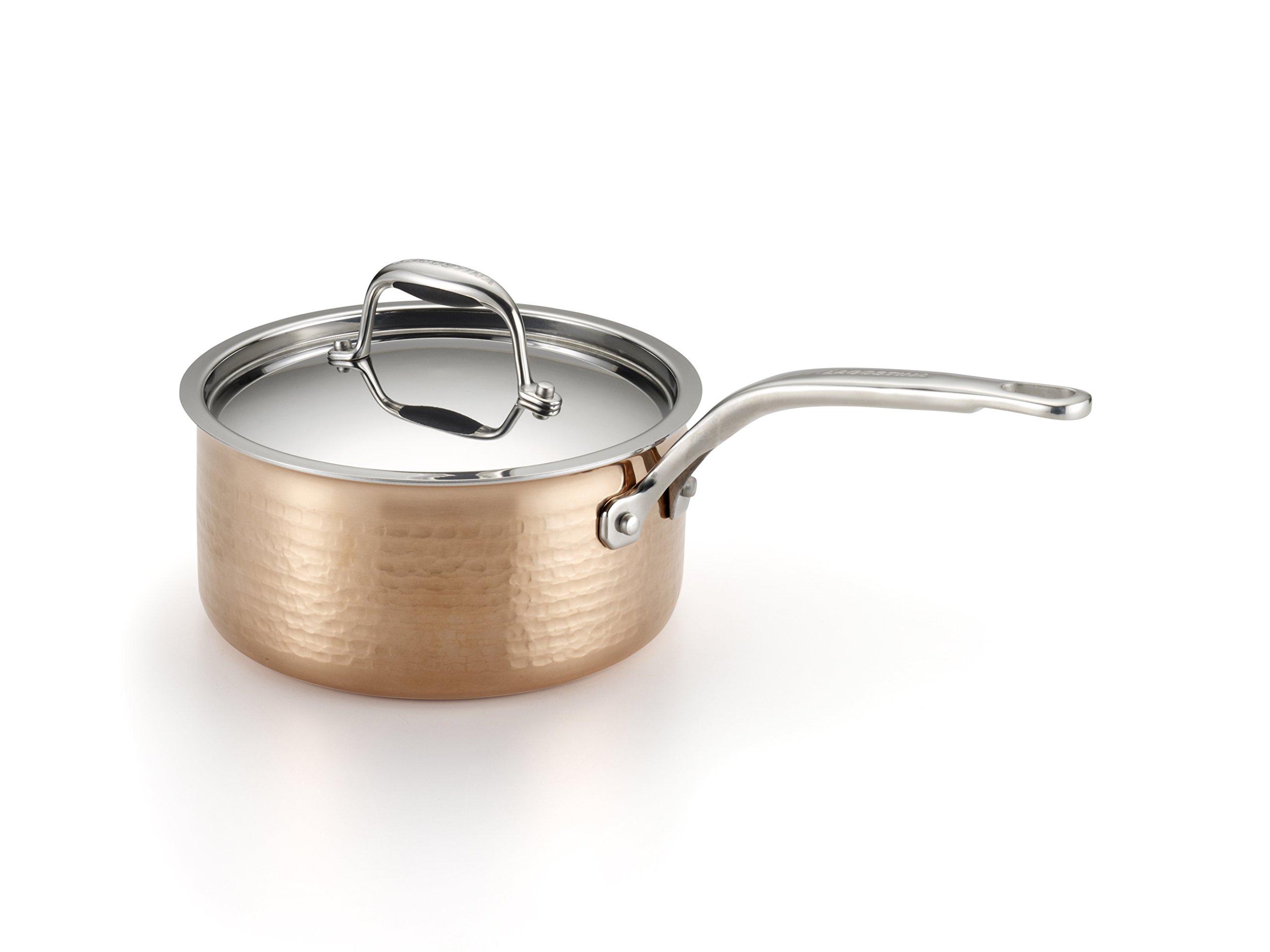 Lagostina Martellata Copper 2-Quart Covered Saucepan
