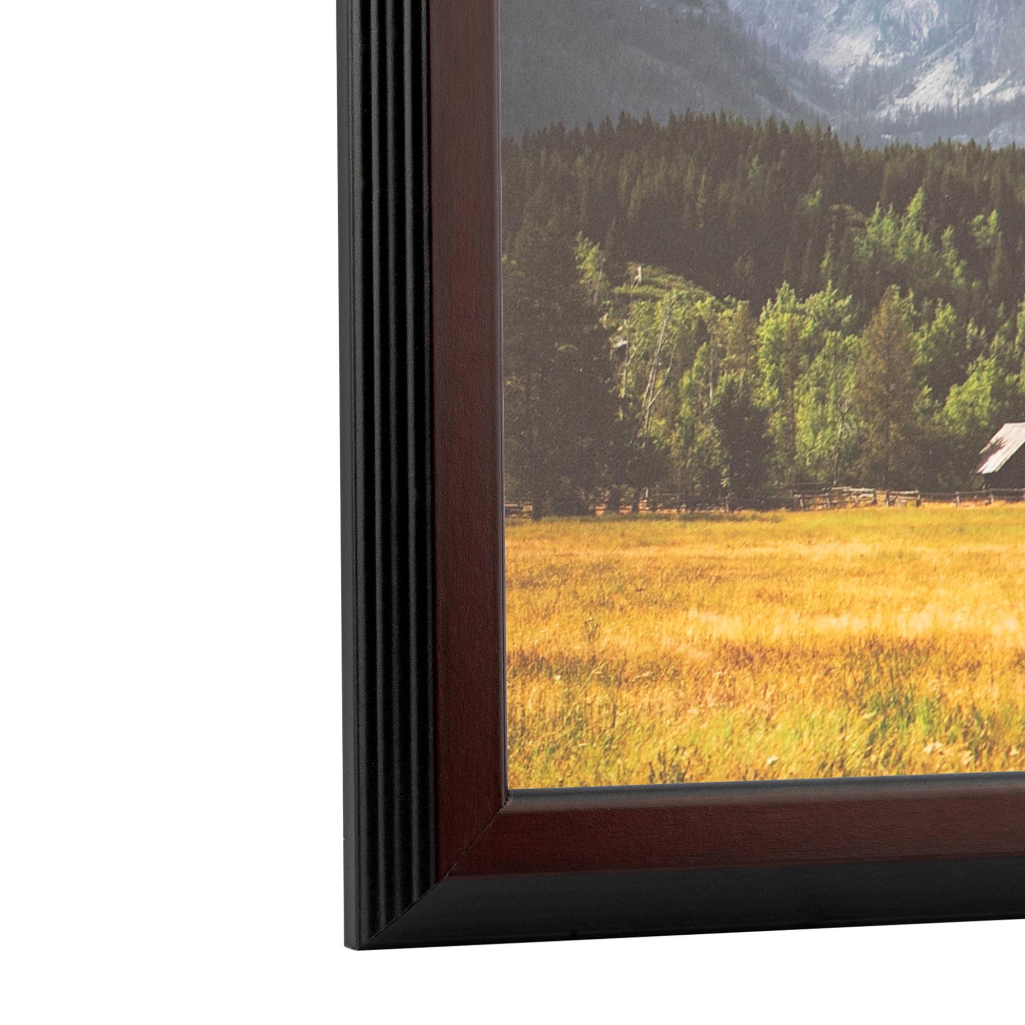 ArtToFrames ArtToFrames 24x31 Inch Brown Picture Frame, This 1.50 Inch Custom MDF Poster Frame is Mahogany Windsor - Comes with Economy Acrylic and Corrugated Backing (2WOMBW31-WM-24x31)