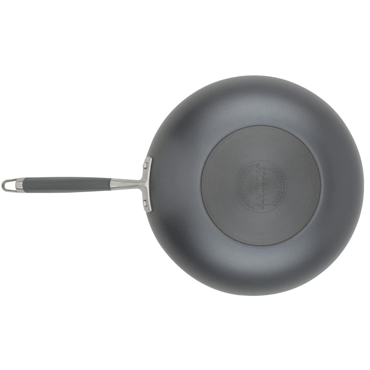 Anolon Anolon Advanced Home Hard-Anodized Nonstick Open Stock Cookware- Woks (12-Inch Open Wok, Moonstone)