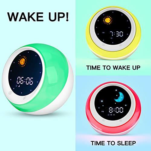 ICODE ICODE Time to Wake Alarm Clock for Kids, Children\'s Sleep Trainer, Kids Wake Up Light, Sleep Sound Machine