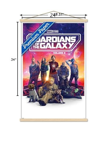 Trends International Trends International Marvel Guardians of the Galaxy Vol 3 - One Sheet Wall Poster, 22.37\" x 34.00\", Premium Print and Beechwood Hanger Bundle