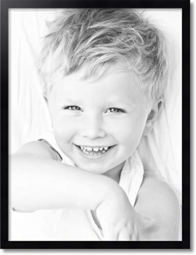 ArtToFrames ArtToFrames 24x32 inch Satin Black Wood Picture Frame, 2WOM20020-24x32
