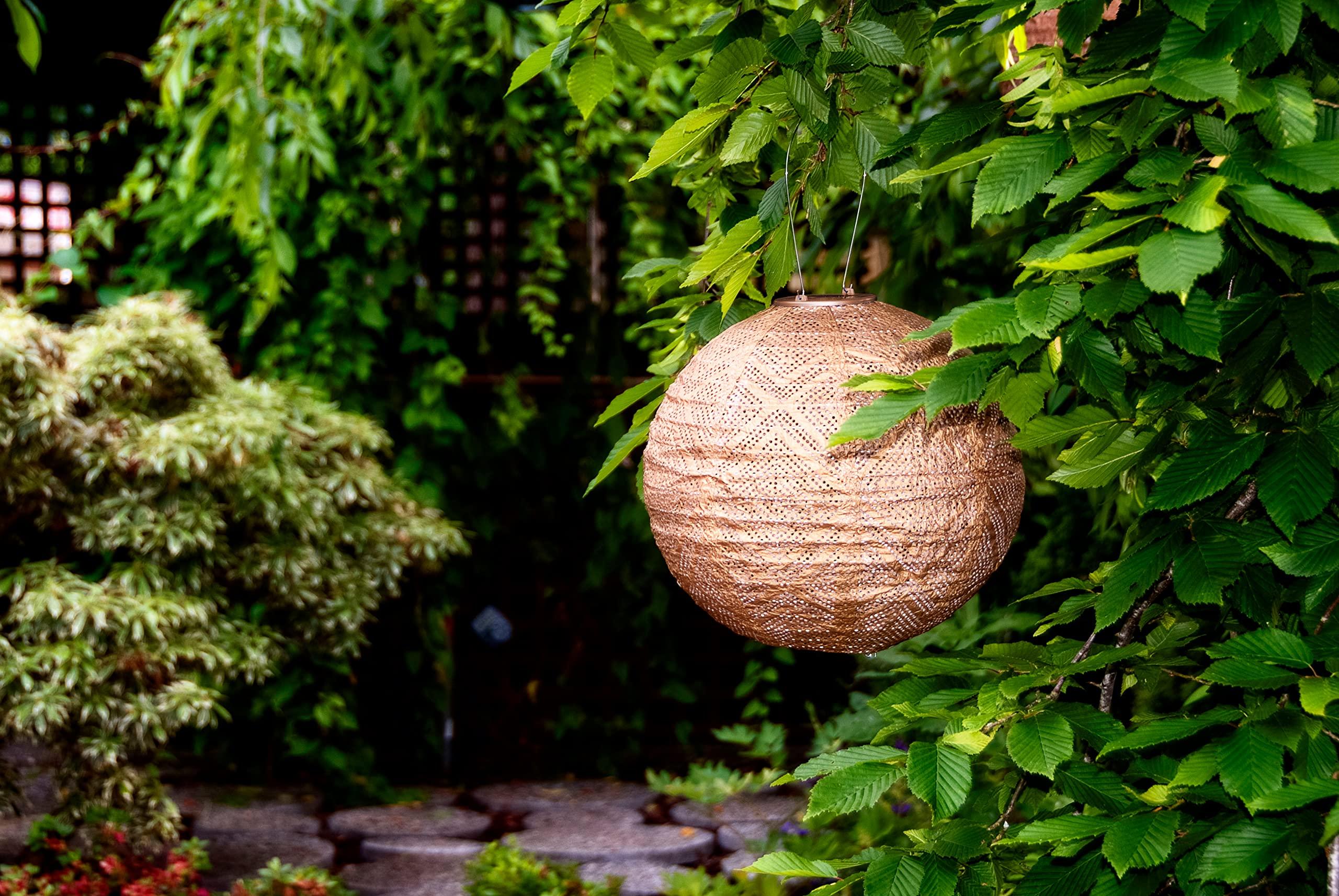 Allsop Allsop Soji Stella Market - 12\" Handmade LED Outdoor Solar Lantern - Copper