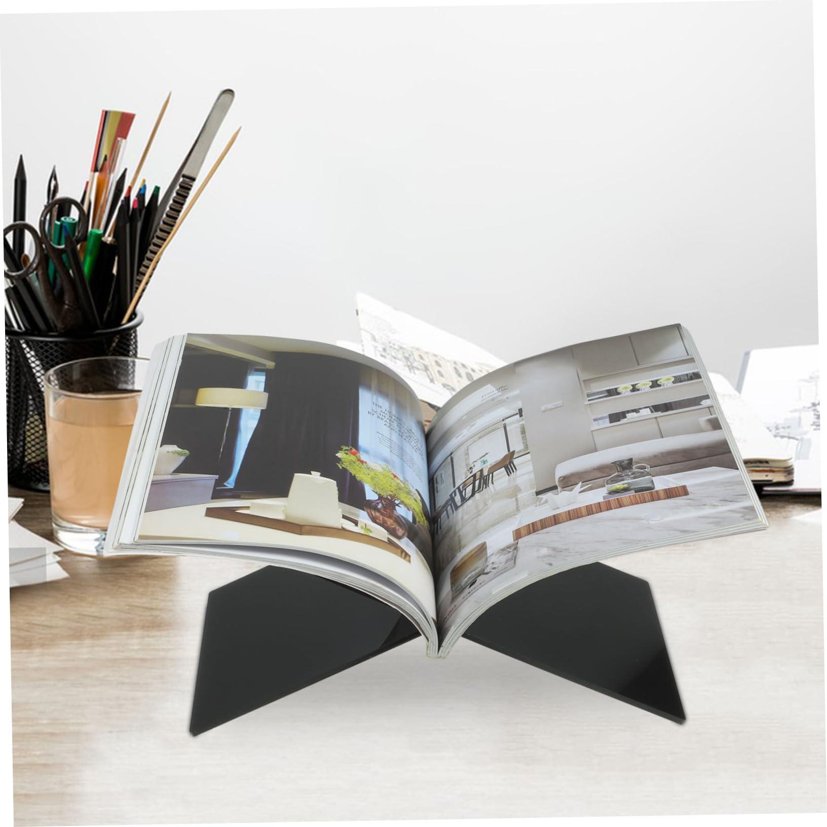 UTHCLO UTHCLO Cookbook Stand Kitchen Counter Book Holder for Desk Acrylic Book Stand Recipe Book Holder Easy to Use Book Organizer