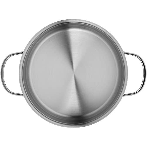 WMF WMF Pot Ø 20 cm Approx. 2.5L Provence Plus Pouring Rim Glass Lid Cromargan Stainless Steel Polished Suitable for Induction Hobs Dishwasher-Safe