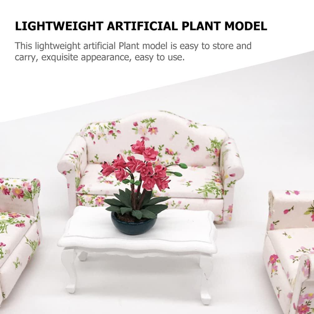 ibasenice Artificial Flower Desk Decoration Mini Landscape Plant Model Mini Toy Table Plant Model Fake Plant Model Plant Mini Plant Model Toy Table Accessory Mini Landscape Decor