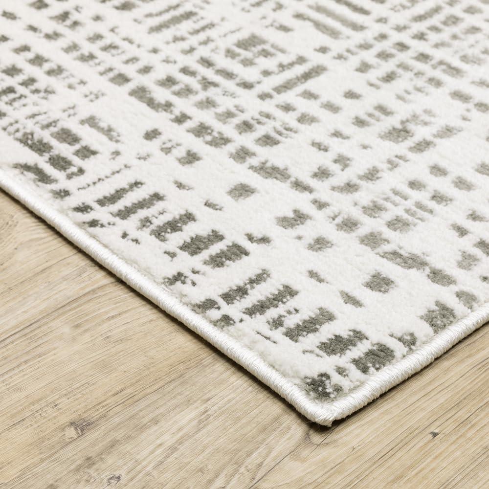 Oriental Weavers Oriental Weavers Sphinx Montecito Area Rug 5150W Casual White Abstract 5' 3" X 7' 6" Rectangle