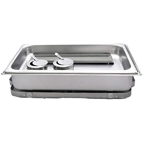 Tiger Chef TigerChef Chafing Dish Buffet Set - Chaffing Dishes Stainless Steel - 3 Sets of Chafers and Buffet Warmer Sets: 6 Chafing Gels, 3 Slotted Spoons and Foldable Frame - Food Warmers for Parties Buffets