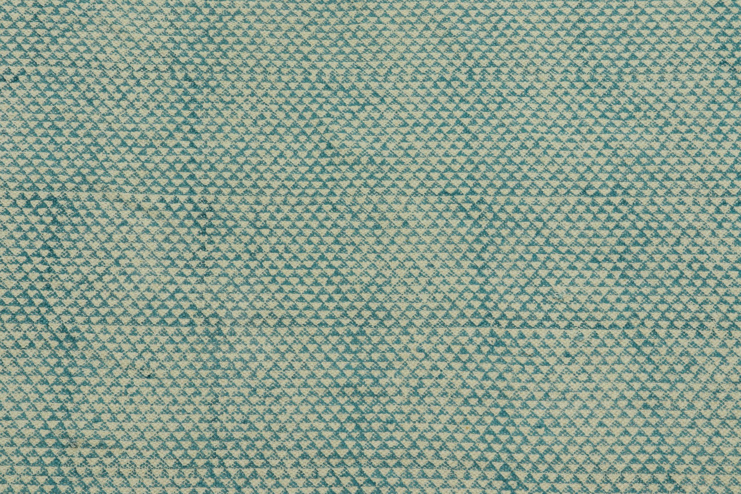 CASAVANI Area Rug 12x18 Kilim Rug Blue & Pink Cotton Dhurrie Striped Thick 0.19 inches Stone Easy Washable Rug Hand Wash Cotton Carpet Flatweave Rug Indoor Outdoor Rugs for Living Room, Bedroom