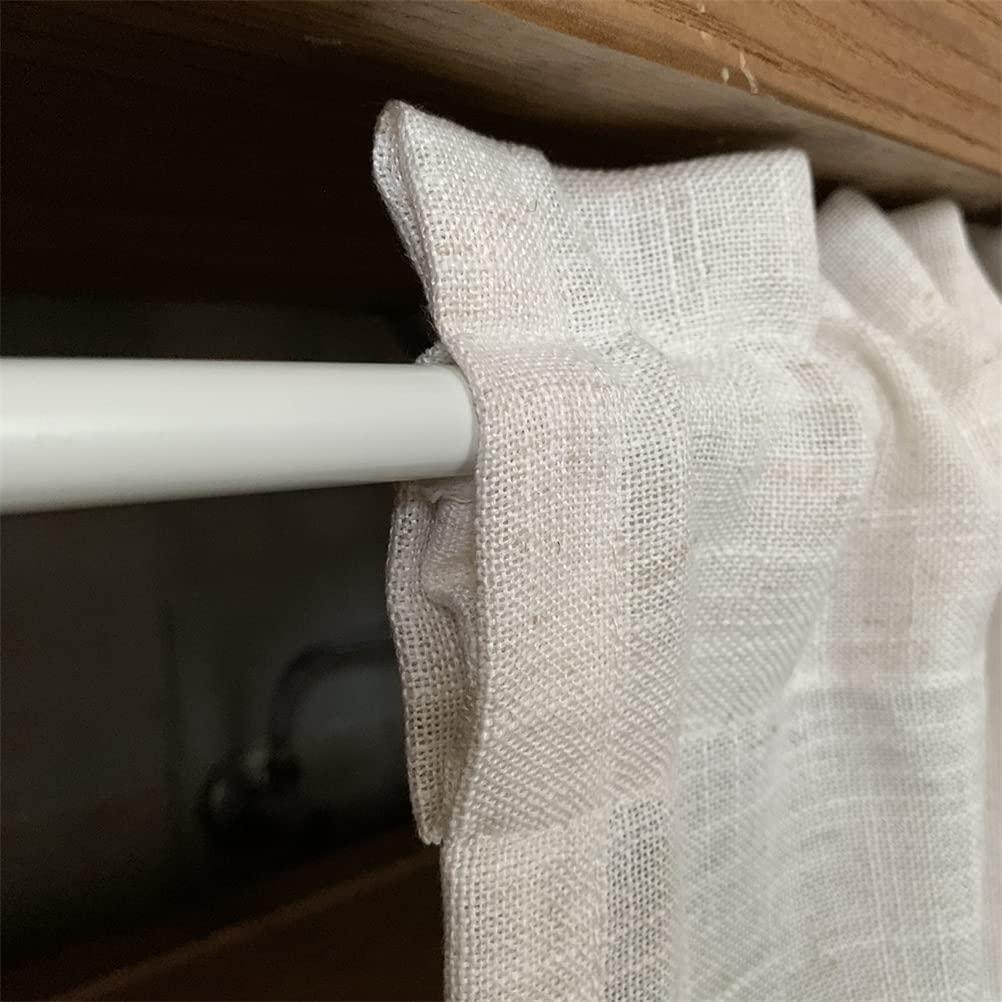 VhoMes Drop curtains, Sheer Valance Curtain,Window curtains,Short Curtains for Small Windows, Rod Pocket Half Curtains Window Valance Curtain for Cafe Kitchen Bathroom Living Room 1 Panel Color : Beige ( Col