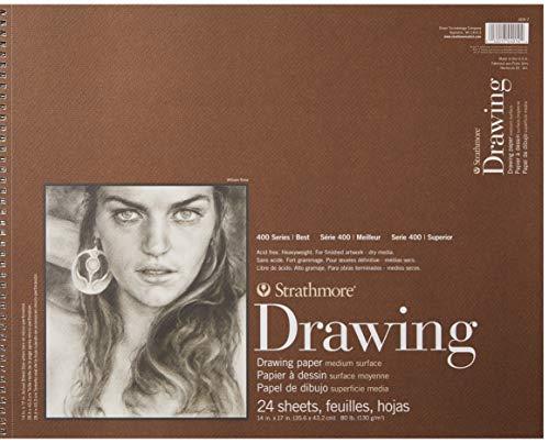 Strathmore Strathmore (400-7 400 Series Drawing Pad, 14"x17", Ivory/Cream