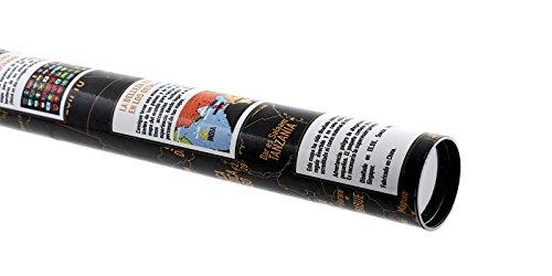 EARTHABITATS Scratch Off World Map Poster  Deluxe Travel Map, Scratch Off Map of The World with US States and Country Flags, Tracks Where You Have Been, Full Accessories Set, Gift for Travelers, by Earthabitats