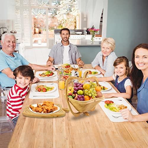 MYOSOTIS MYOSOTIS Foldable Fruit Basket Gift Snack Box Apple shape fruit bowl holder and Dried fruit basket For Halloween Holiday Party Christmas Decoration (Apple02)