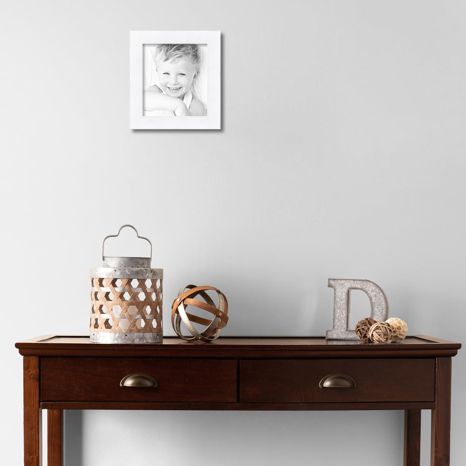 ArtToFrames ArtToFrames 9x10 inch Contemporary White with Lip Wood Picture Frame, 2WOMD8991-9x10