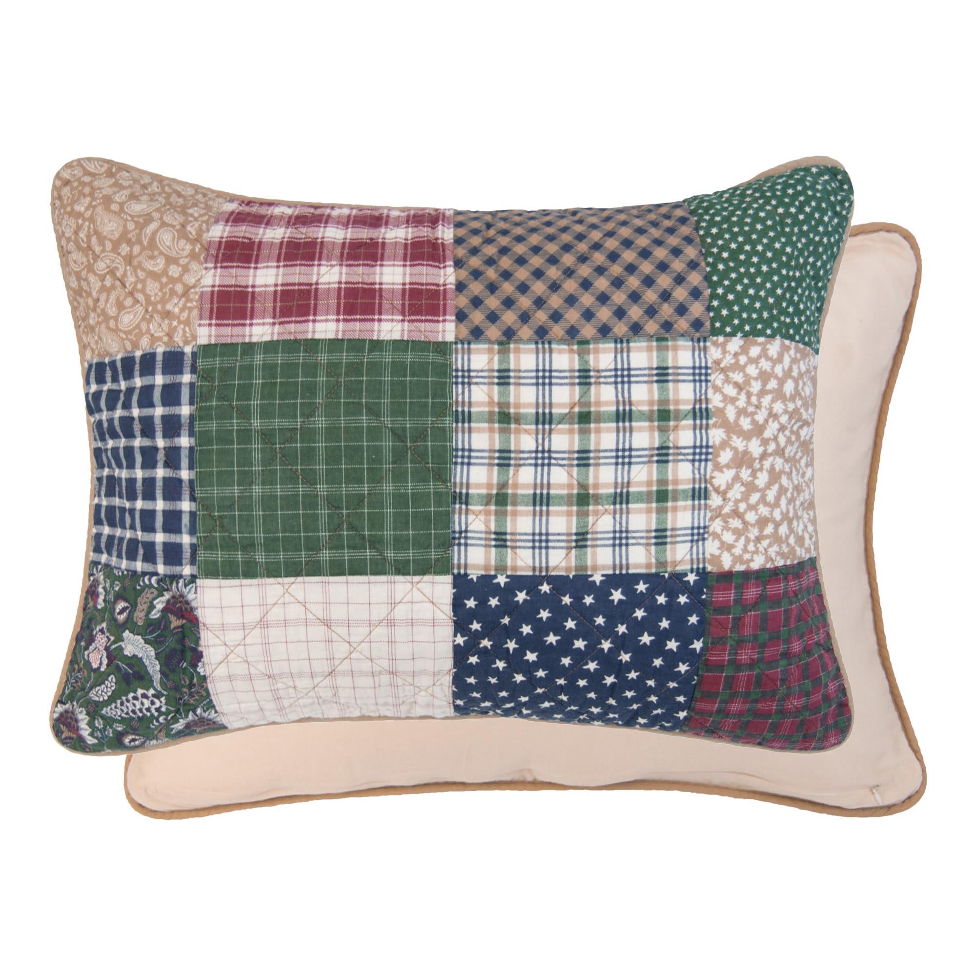 Donna Sharp Donna Sharp Rustic Paisley Pieced Patchwork Cotton Quilted Bedding Set - 3-Piece Queen Size Quilt Set - Includes 1 Quilt and 2 Pillow Shams - Machine Washable - Perfect for Rustic Decor