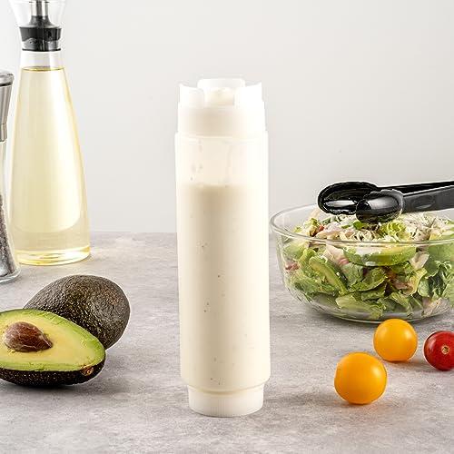 Restaurantware Restaurantware 16oz. FIFO Inverted Plastic Squeeze Bottle with Refill and Dispensing Lids - First In First Out - Perfect for Restaurants Catering and Food Trucks - 1ct box