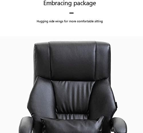 REMYS Office Chair Desk Chair Computer Chair Computer Chair Leather Desk Gaming Chair with Footrest Ergonomic Swivel Computer Desk Chair Height Adjustable Executive Office Chair Linkage Handrail with Movab