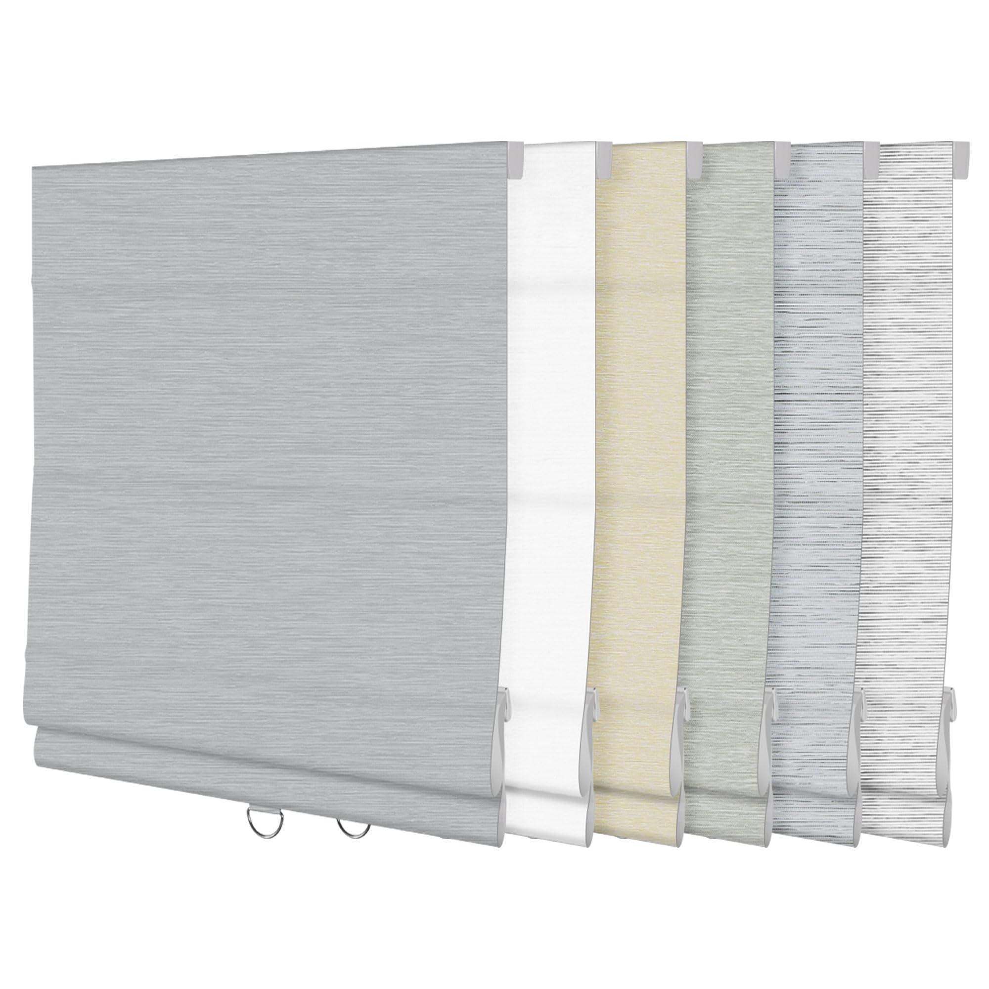 BERISSA BERISSA 100% Blackout Roman Shades for Windows,Cordless Linen Roman Blinds,Thermal Insulated Noise Reduction Room Darkening Pull Down Window Shades for Home Office Bedroom(46" W x 68" H) Dark Gray