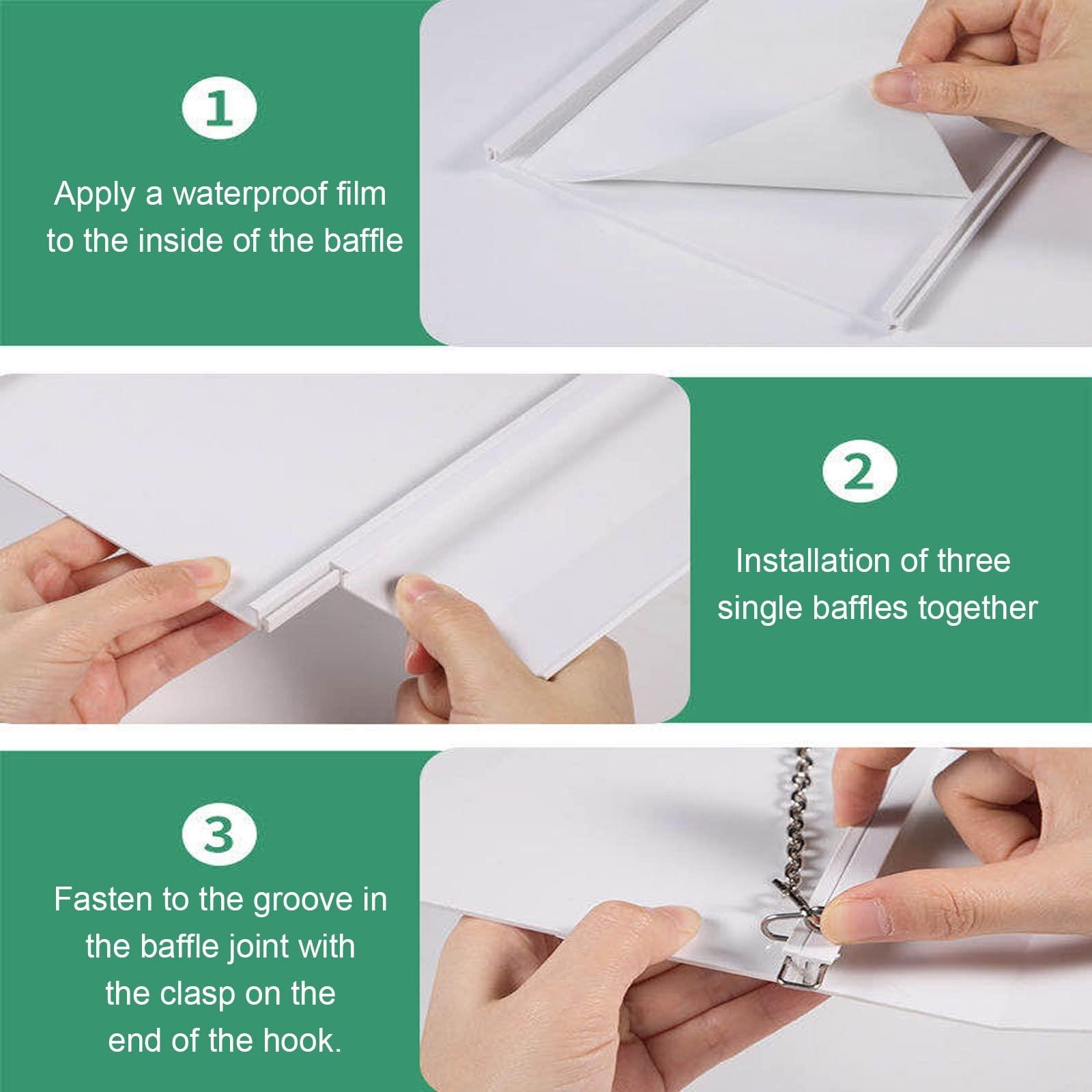 BABLO Air Conditioner Deflector for Ceiling Central Air Conditioning Prevents Direct Air Blowing, Causing Disturbance From Direct Cold Air Flow Angle Adjustable Lightweight Plastic Material ( Color : Square