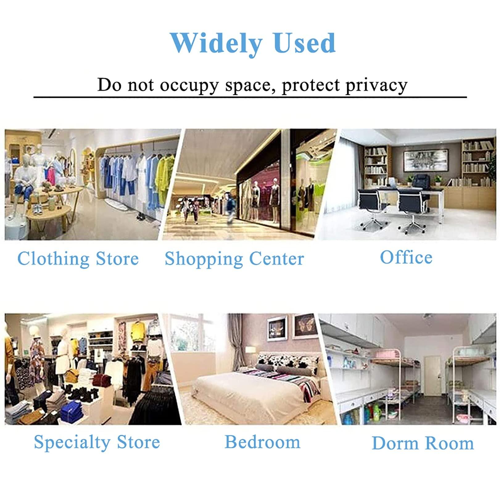 JMCAJIE Clothing Store Fitting Room,Portable Changing Room Divider,with Shading Curtain And Hook Up,Black Frame,Temporary Locker Room,for Office Boutiques Cloakroom ( Color : H , Size : L100xW80xH200CM )