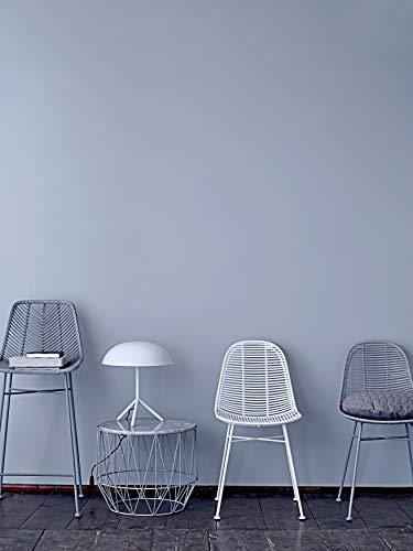 Bloomingville Bloomingville Boho Rattan and Metal Bar Stool, Grey and Black