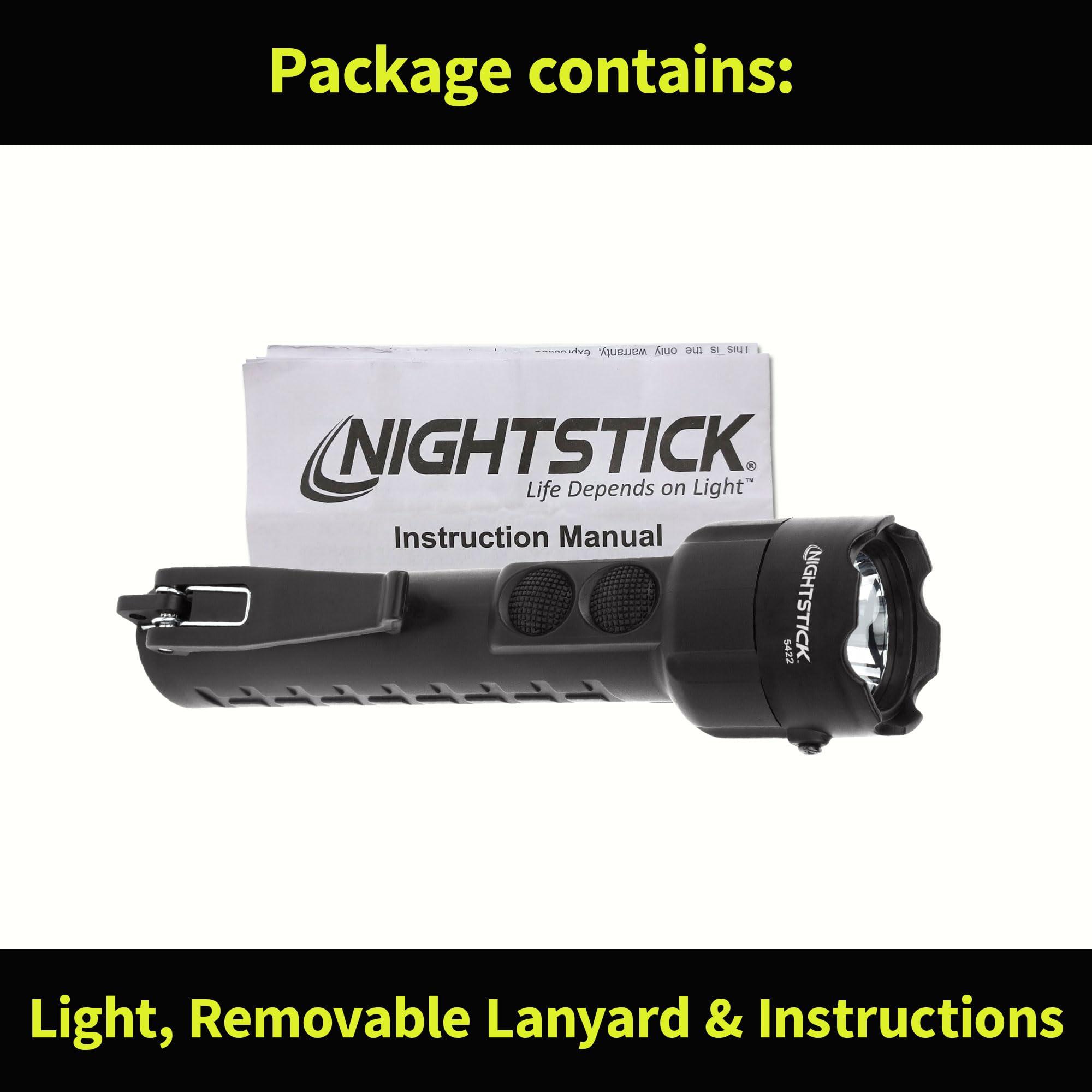 Nightstick Nightstick XPP-5422B 3 AA Intrinsically Safe Permissible Dual-Light Flashlight, Black