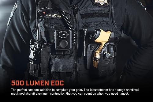 Streamlight Streamlight 66320 MacroStream USB 500-Lumen Rechargeable Compact Flashlight with Wrist Lanyard, Hat Clip and USB Cord, Black