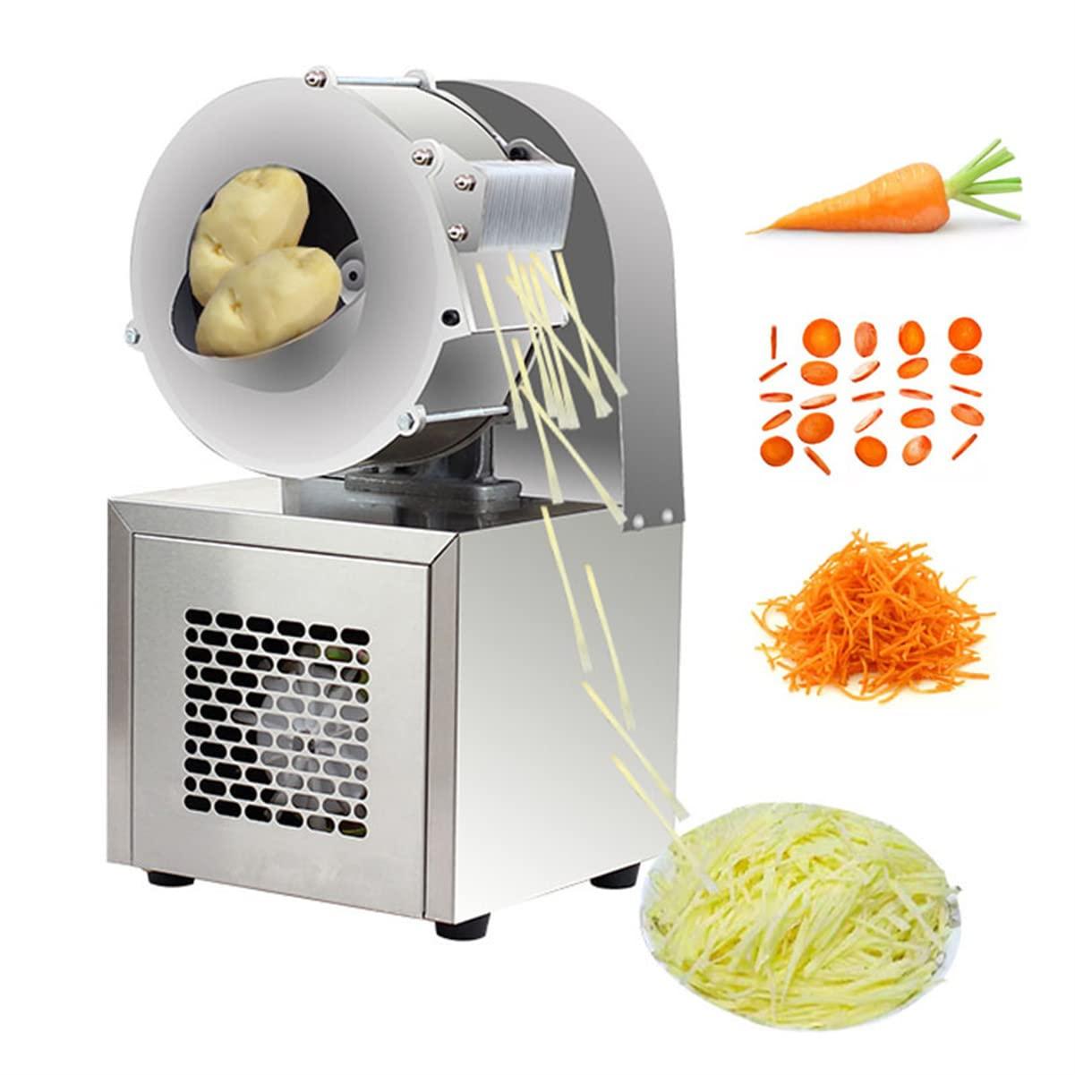 HENGMA Electric Food Shredder,Multi-function Vegetable Cutting Machine Automatic Vegetable Cutter Machine Commercial Electric Potato Slicer Shredder 13KG,23X30X44cm