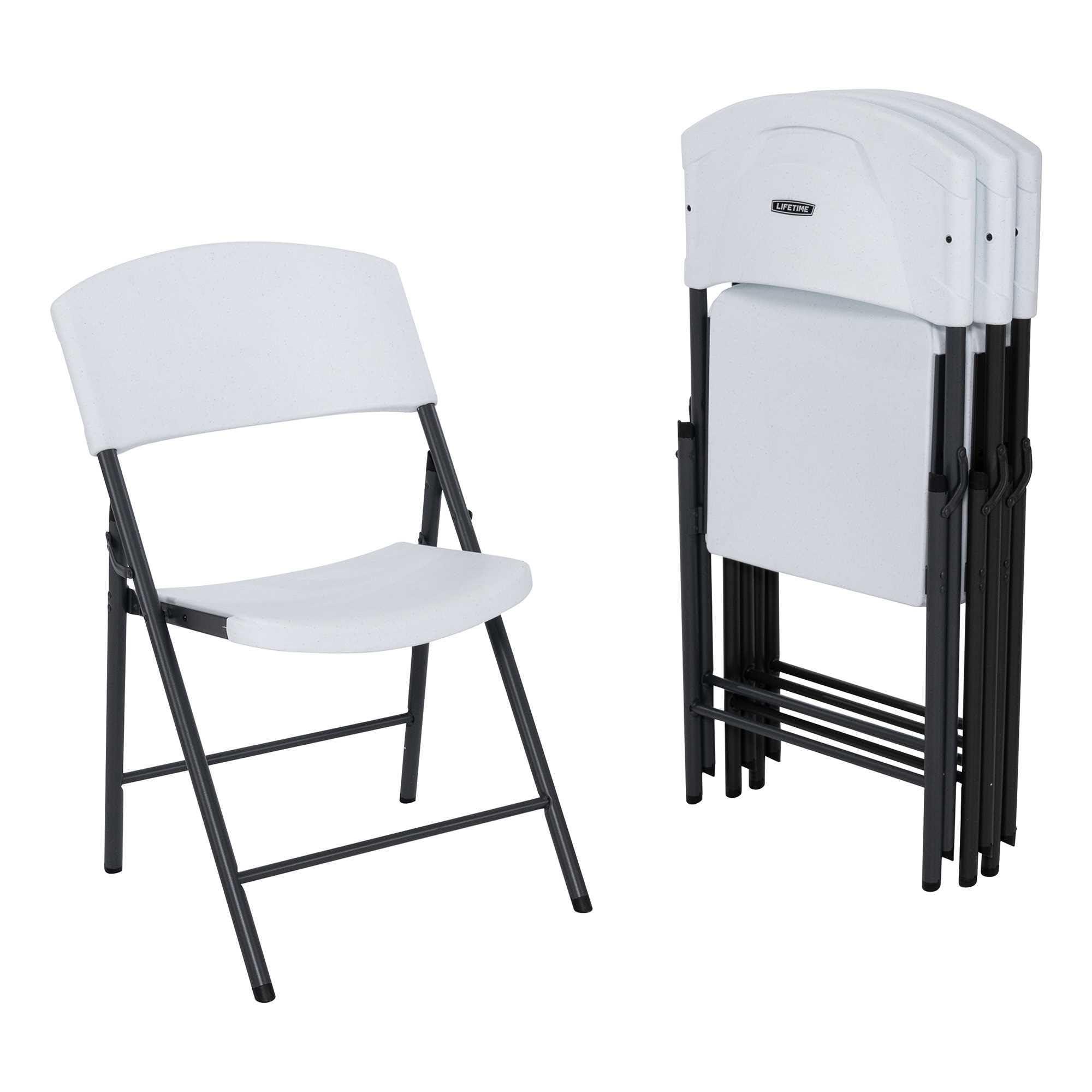 Lifetime Lifetime 42810 Light Commercial Folding Chair (Pack of 4), White