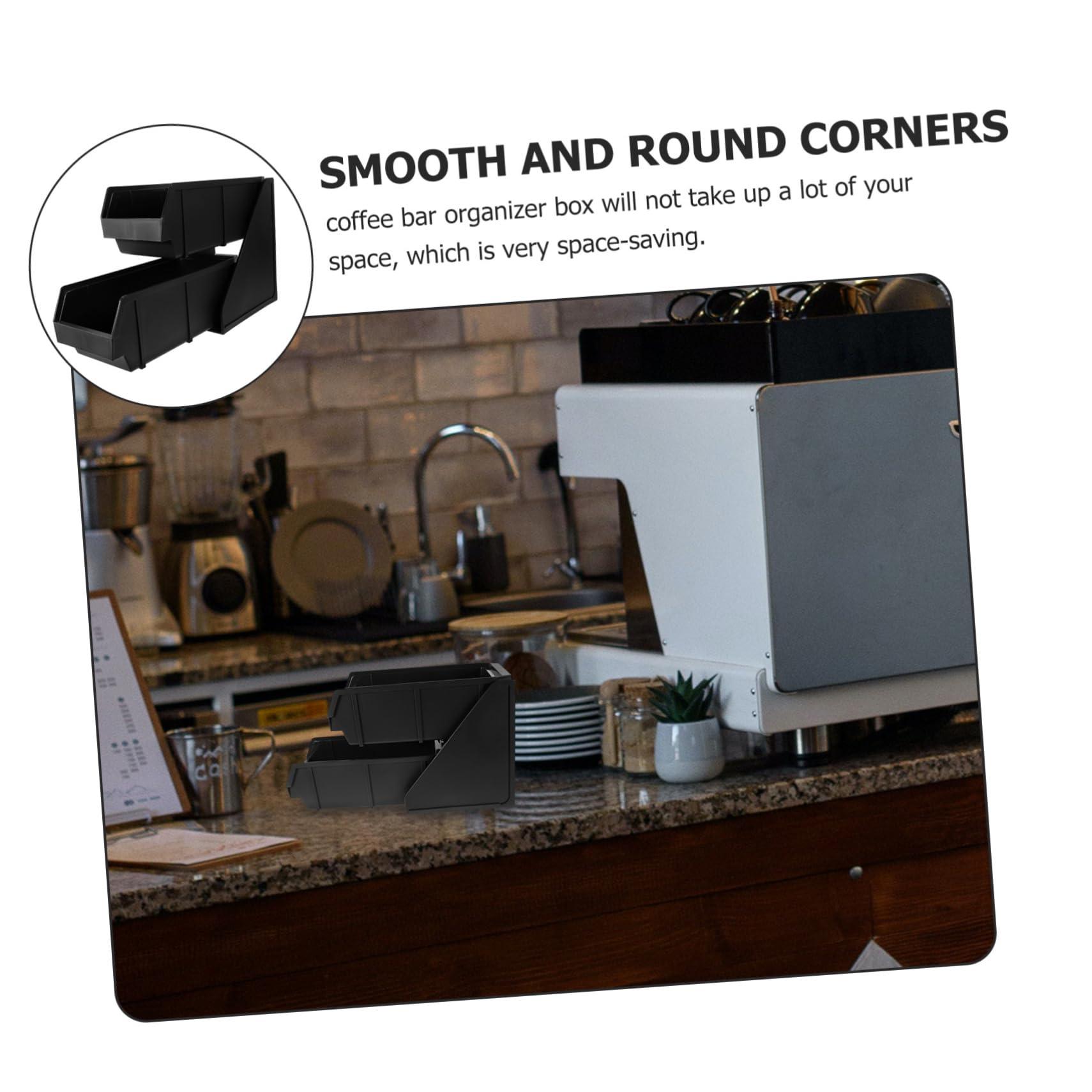 STOBAZA STOBAZA Coffe Station Organizer Coffee Cup and Condiment Countertop Organizer Coffee Station Countertop Cup Dispenser Condiment Organizer Accessories for Office Home