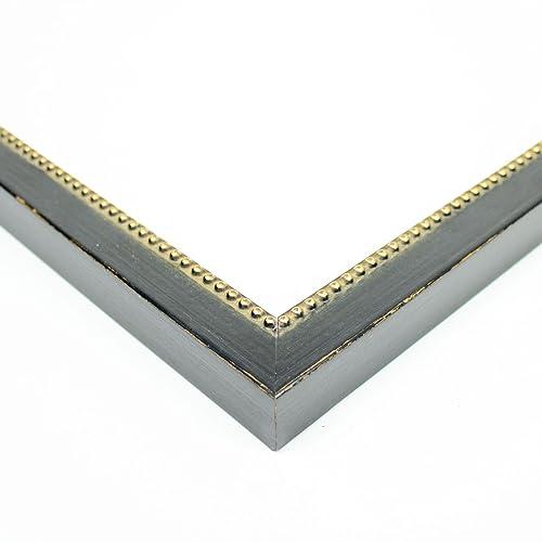 CustomPictureFrames.com 14x20 Frame Black & Gold Solid Wood Picture Frame Width 0.75 Inches | Interior Frame Depth 0.625 Inches | Tamary Traditional Photo Frame Complete with UV Acrylic, Foam Board Backing & Hanging Hardware