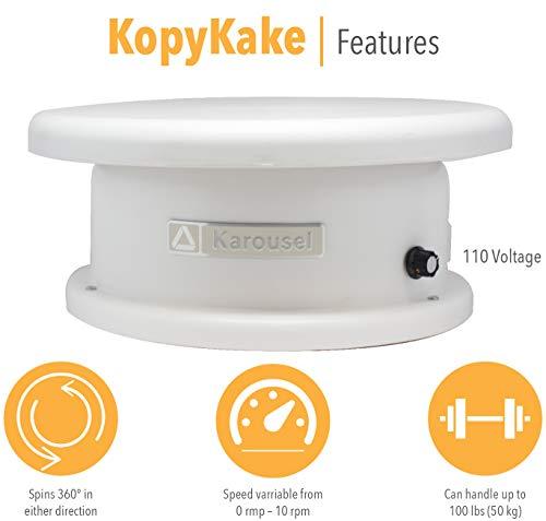 Kopykake Kopykake Variable Speed Turntable, 12.1 x 12.2 x 6.4 inches, white