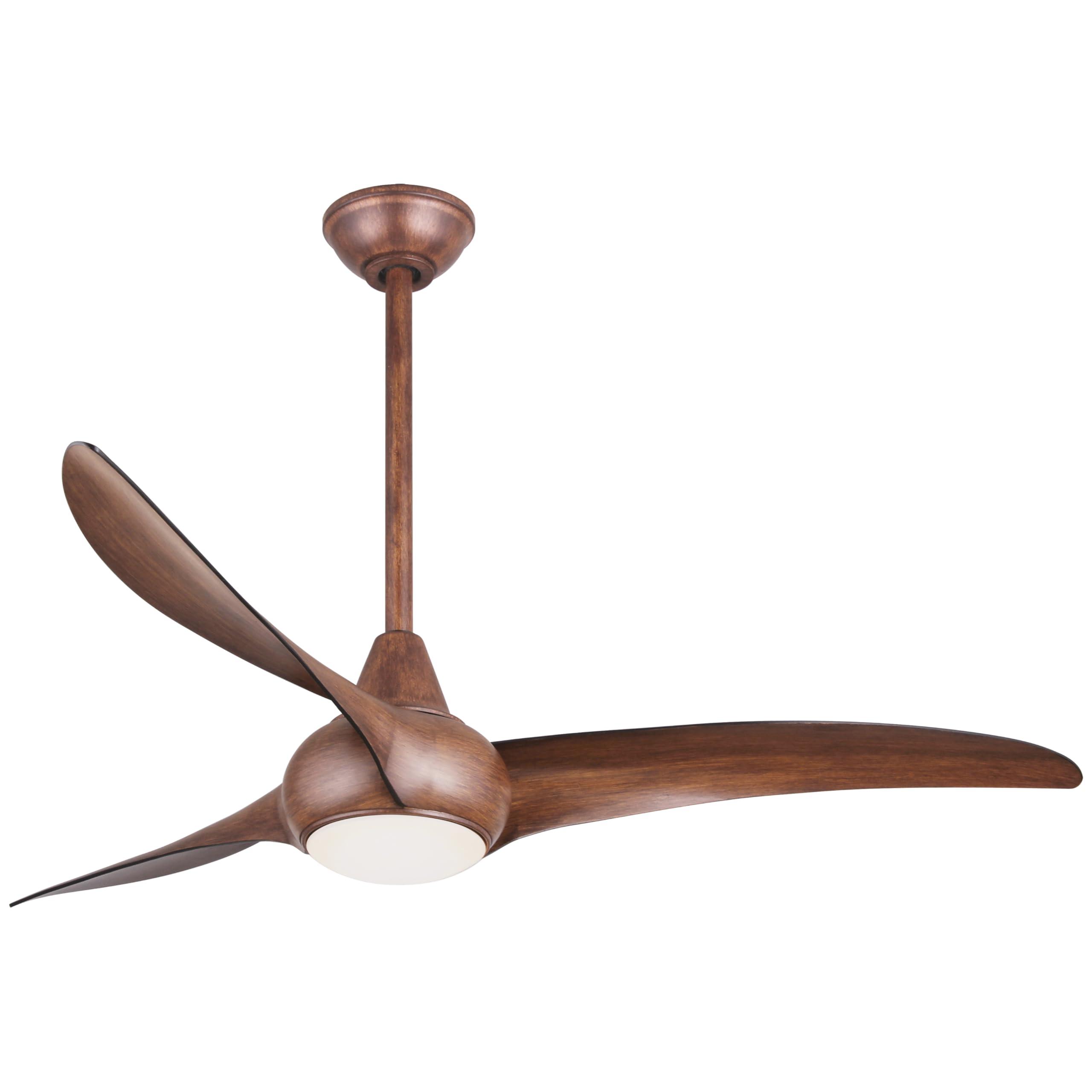 MINKA-AIRE MINKA-AIRE F844-DK Light Wave 52 Inch Ceiling Fan with LED Light Kit, Brown Distressed Koa Finish