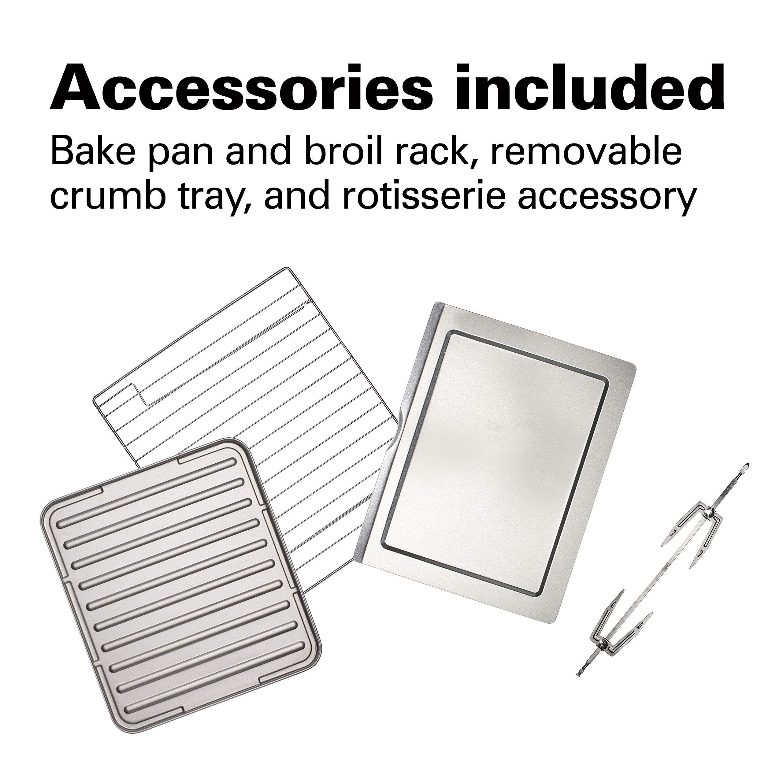 Hamilton Beach Hamilton Beach 31190C Digital Display Countertop Convection Toaster Oven with Rotisserie, Large 6-Slice, Stainless Steel