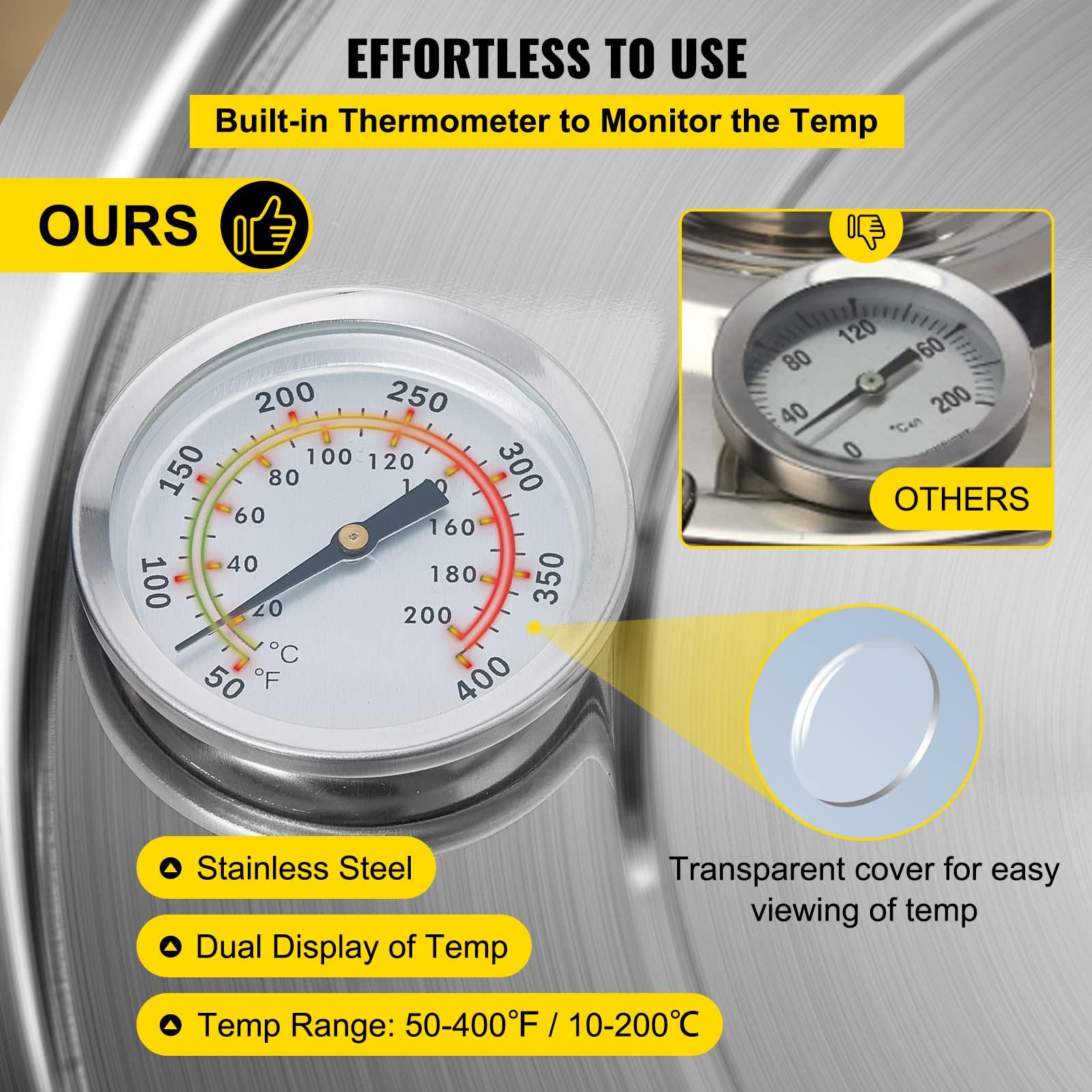 VEVOR VEVOR Alcohol Still 13.2Gal/50L Alcohol Distiller Stainless Steel Distillery Kit for Alcohol With Copper Tube & Pump Home Brewing Kit Build-in Thermometer for DIY Whisky Wine Brandy