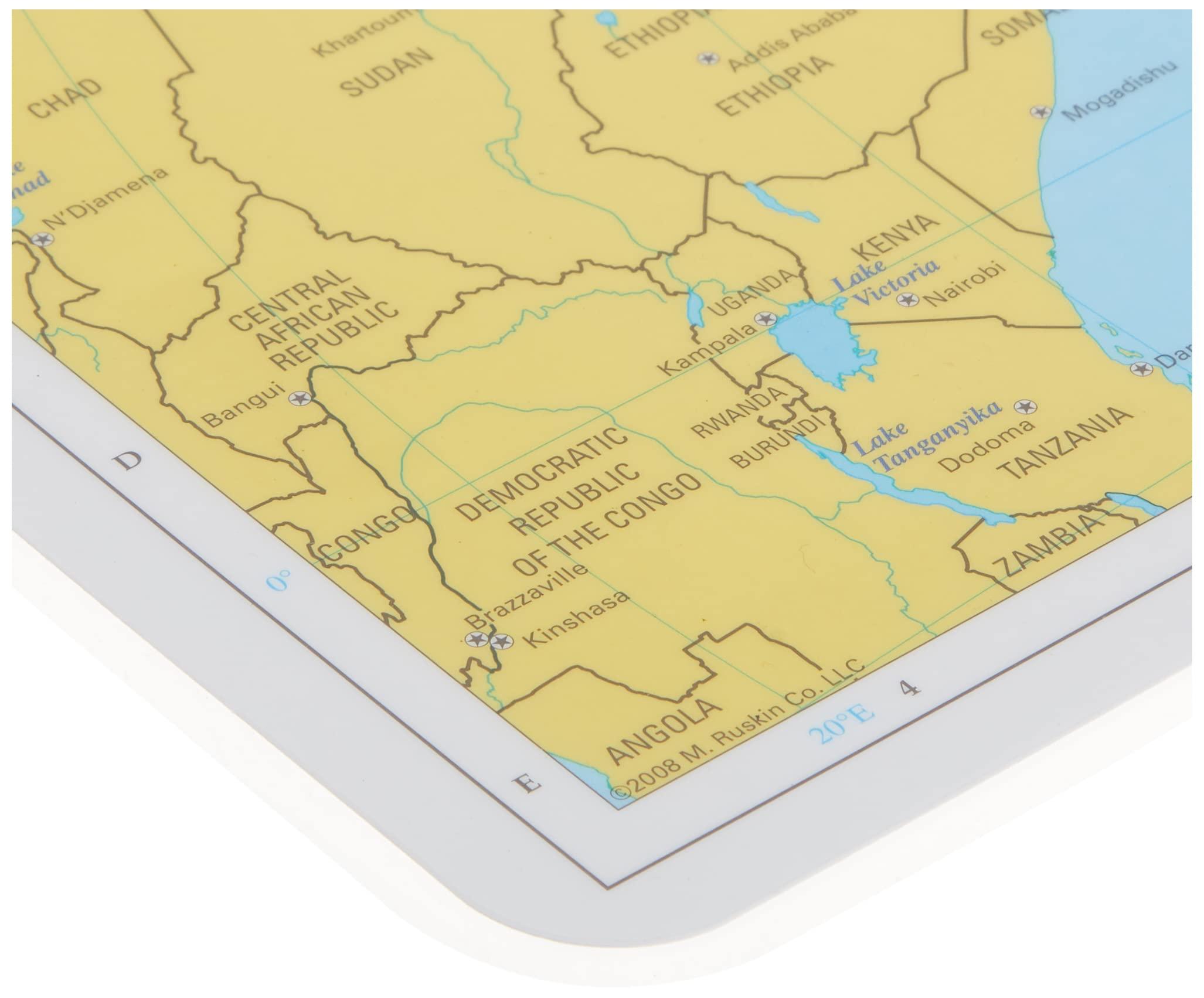 Painless Learning Painless Learning Asia Map Placemat 12 x 17 1/2 inches