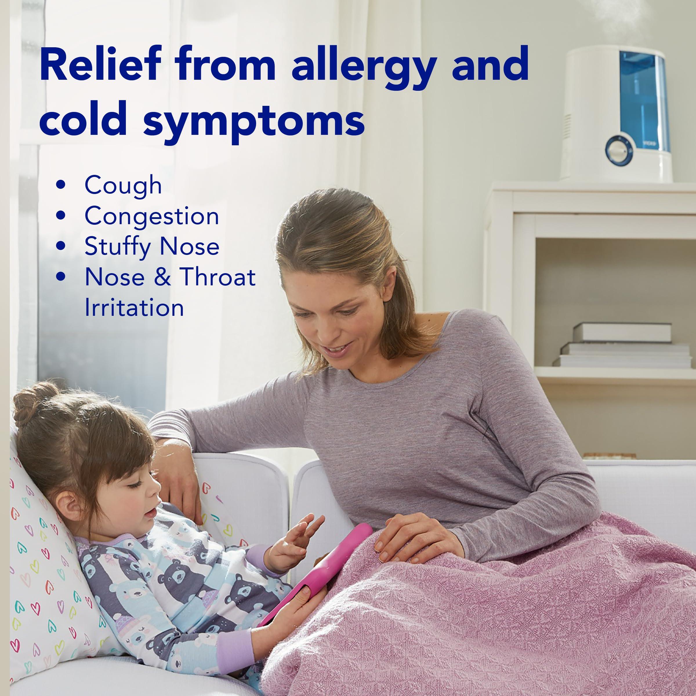 Vicks Vicks Warm Mist Humidifier - Air Humidifier for Bedroom, Home & Large Room, Baby, Kids and Adults Soothing Steam Vaporizer for Cough, Congestion, Allergies & Dry Air, VapoSteam Compatible