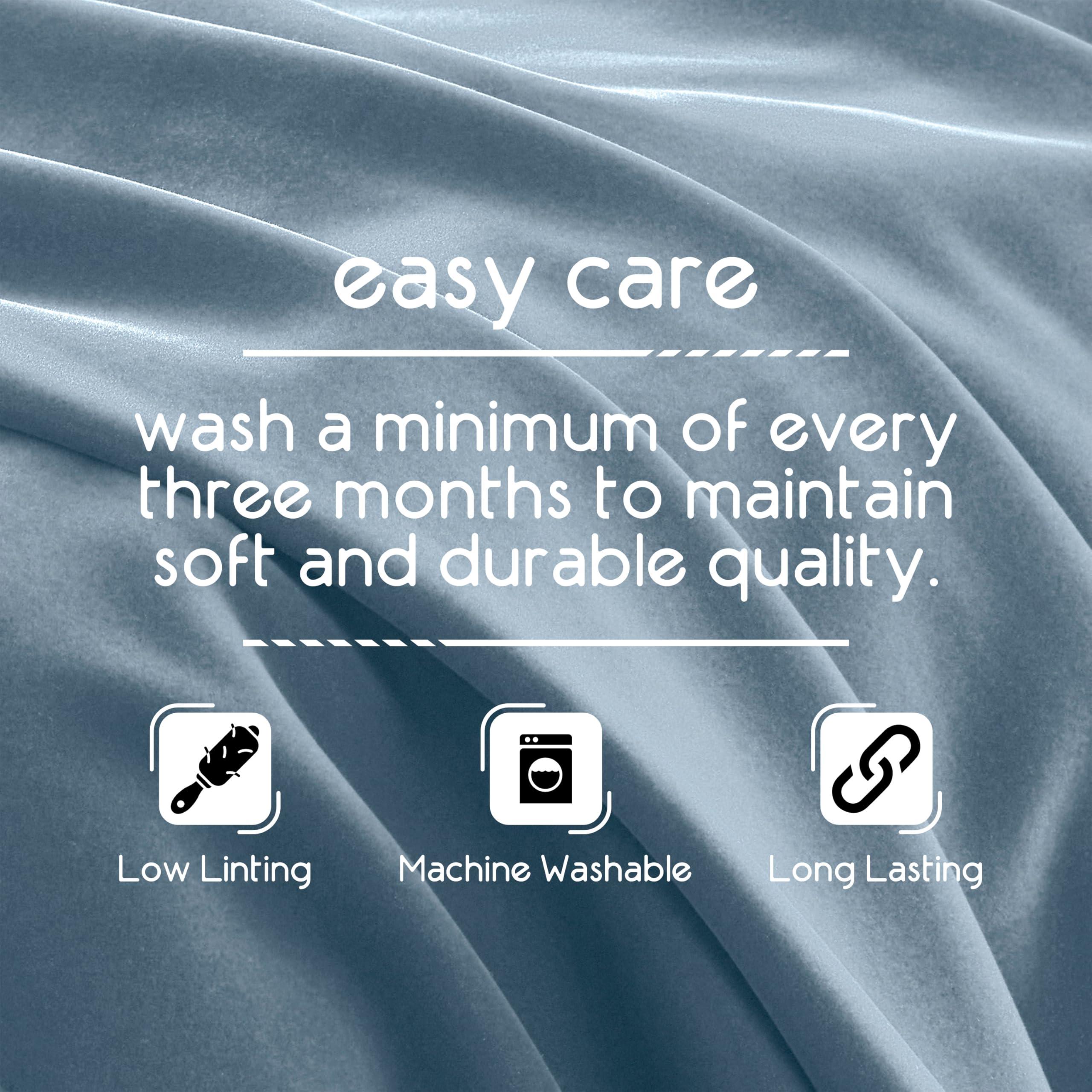 Vellux Vellux 1B07056 Original Insulating Core Hotel Style Solid blanket Machine Washable Soft Cozy Warm Thermal Durable Pet Friendly All Seasons Layering Bed Sofa Blankets, Twin, Blue