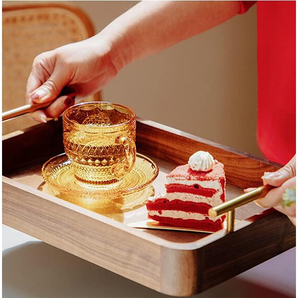 NABEIM Serving Tray Decorative Wood,Trays for Coffee Table,Rustic Wooden Serving Trays with Handle Nesting Multipurpose Trays for Breakfast Coffee Table Butler Food Serving Trays (Size : Style3)