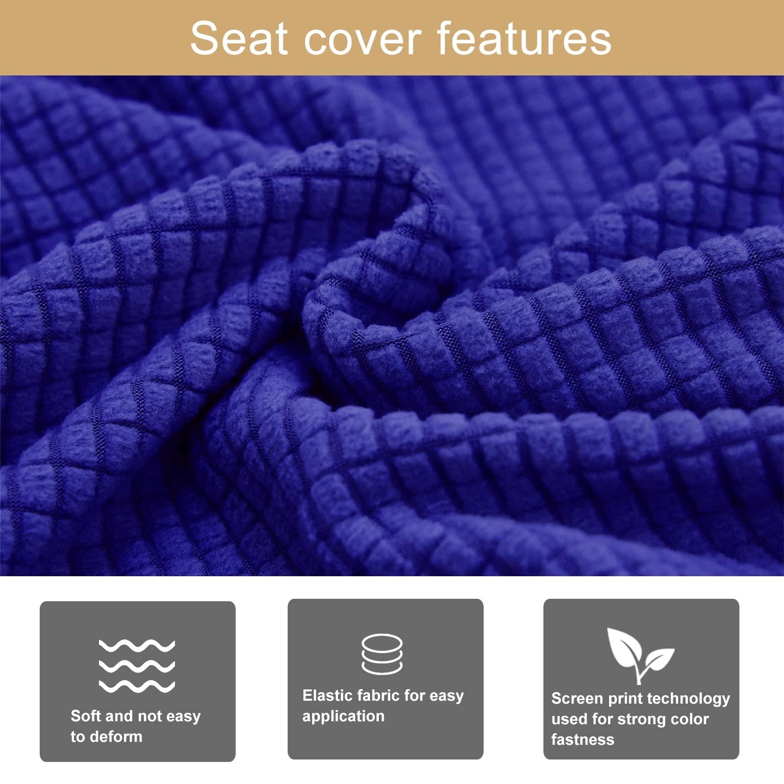 LOVEHOUGE Curved Stretch Bar Stool Covers, Kitchen Swivel Stools Slipcovers with Backrest Stretch Modern High Bar/Counter Chair Cover, for Short Dining Chair,B,6pack