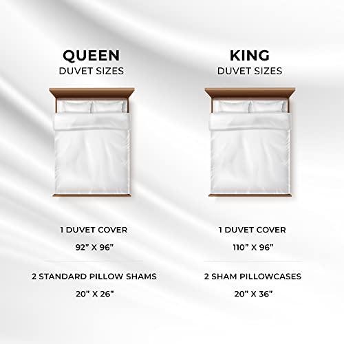Tribeca Living Tribeca Living Egyptian Cotton King Duvet Cover Set, 3pc Oversized Plain Bedding Set Includes King Duvet Cover And Two Sham Pillowcases, 600 Thread Count, Sky Blue