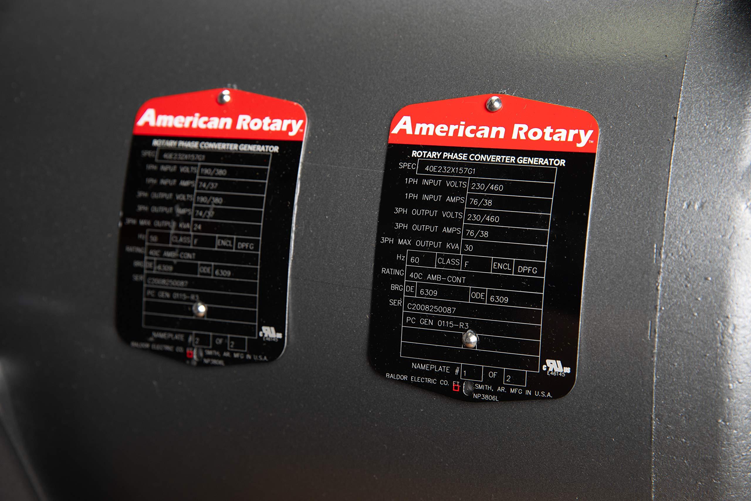 American Rotary Rotary Phase Converter 10HP 1 to 3 Phase ADX10 CNC Extreme Duty | Can Start up to a 5Hp / 14 Amp 208-240v Load