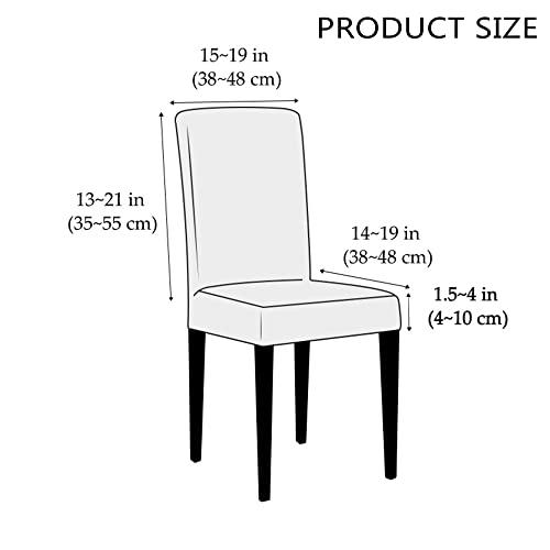 VIKAUL VIKAUL Set of 4 Chair Seat Cover Stretch Jacquard Chair Slipcover Washable Removable Chair Protector Dining Chair Covers for Dining Room Kitchen Banquet Hotel,Green