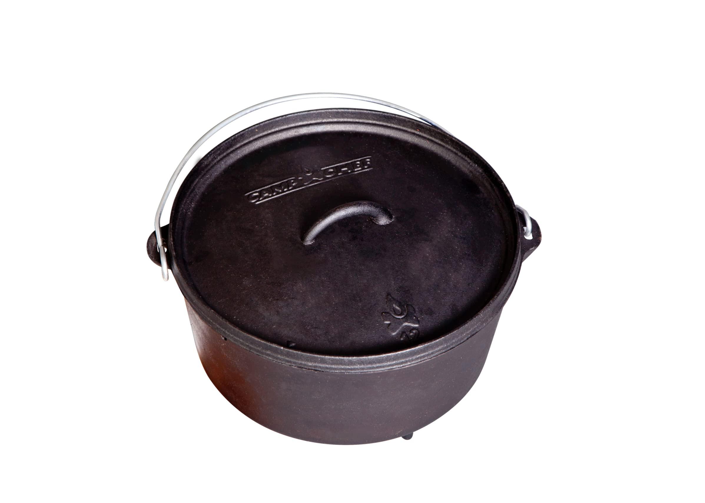 Camp Chef Camp Chef Classic Deep Dutch Oven - Cast Iron Dutch Oven Pot with Lid for Indoor & Outdoor Cooking - 12\" Dutch Oven - 8 Quarts