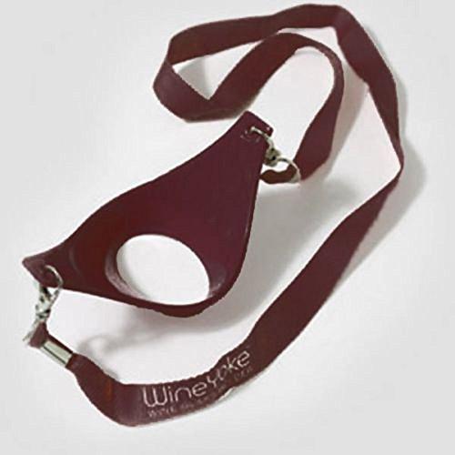 WineYoke WineYoke Party Time Hand Free Wine Glass Holder Necklace - Set of 2 (Black & Burgundy)