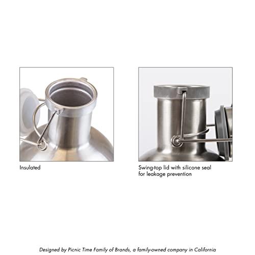 LEGACY - a Picnic Time Brand Stainless Steel 64-Ounce Beer Growler by LEGACY - a Picnic Time Brand, Silver Finish