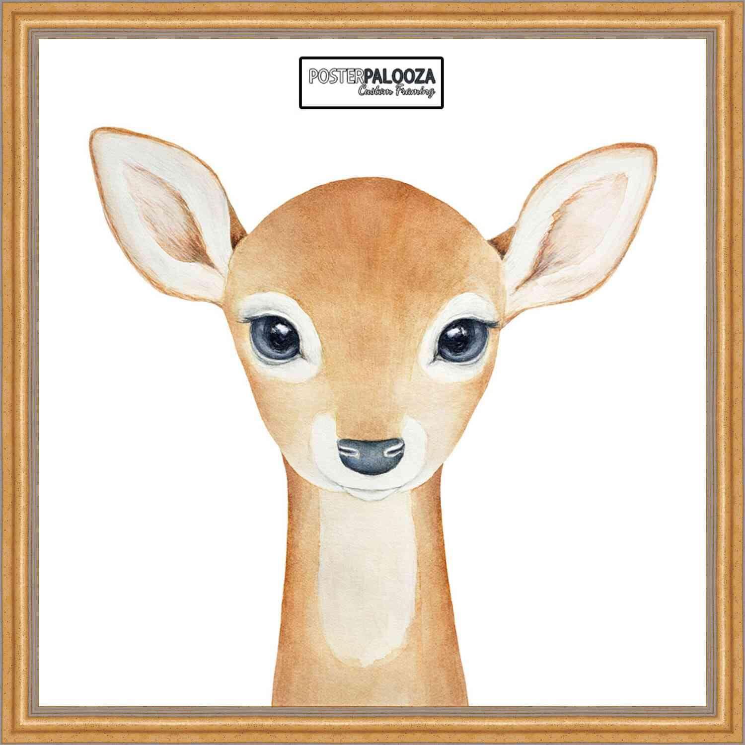 Poster Palooza Poster Palooza 20x20 Traditional Gold Complete Wood Square Picture Frame with UV Acrylic Plexiglass, Foam Board Backing & Hardware Included