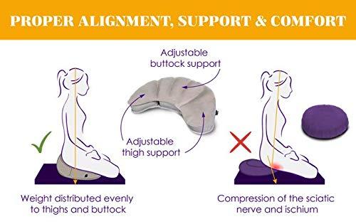 Mobile Meditator Air Meditator Inflatable Meditation Cushion and Travel Pillow Meditate on Air in Total Comfort with Adjustable Three-Chamber Design for Enhanced Posture and Portability, Maroon