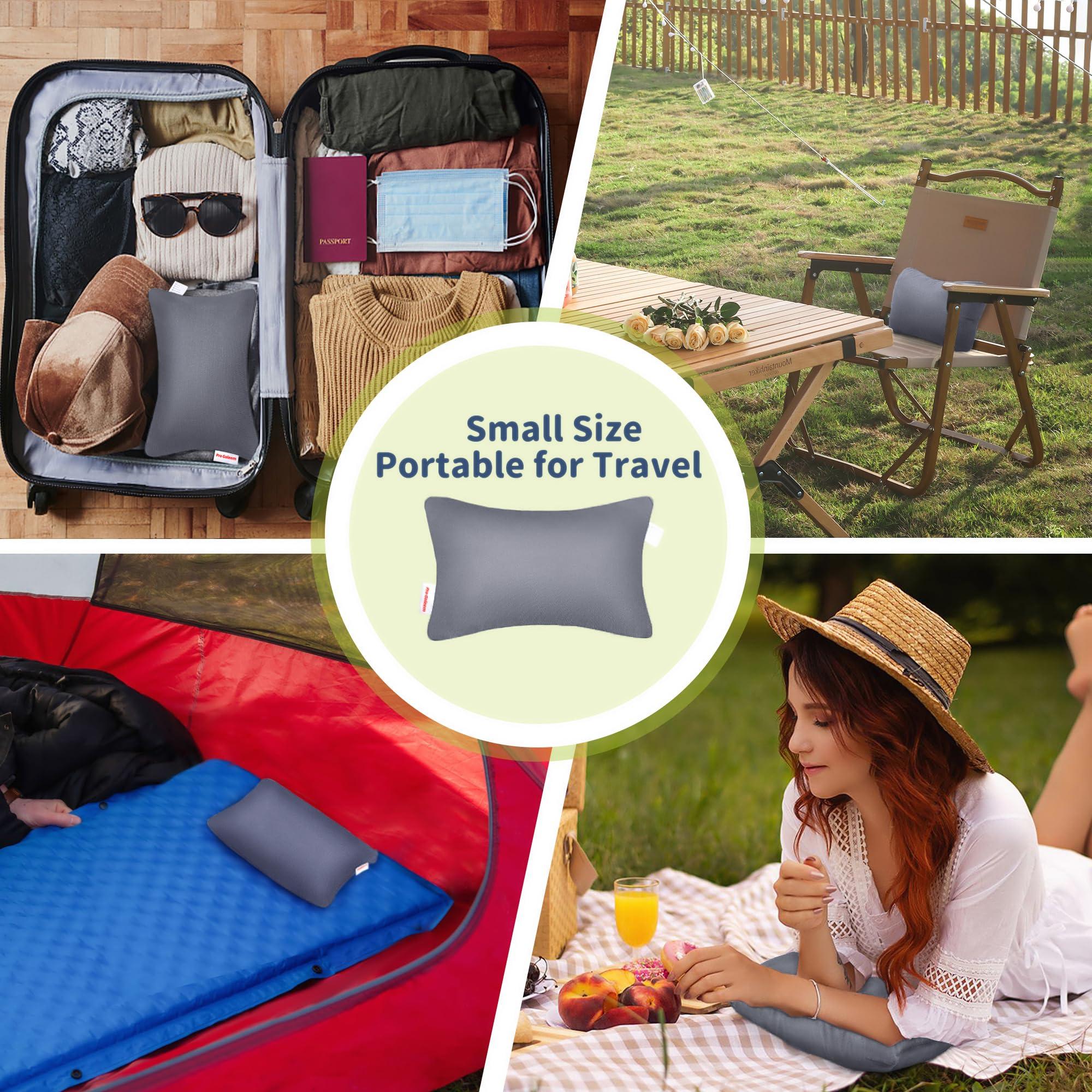 Pro Goleem Pro Goleem Small Pillow 11x6x2.5 Small Pillows for Sleeping and Traveling Mini Pillow with Name Tag Tiny Pillow for Kids Pillow Neck Lumbar Knee Nap Pillow Pet Pillow, Gray